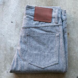 Gustin Men’s #351 Japan Steel Cotton Felt 5-Pocket Straight Pants Size 34 x 31